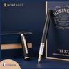 Montagut Classic Серебристая и Золотая Отделка Перьевая Ручка Иридиевое Перо 0,5 мм Изысканные Канцелярские Принадлежности Письменная Подарочная Ручка с Подарочной Коробкой