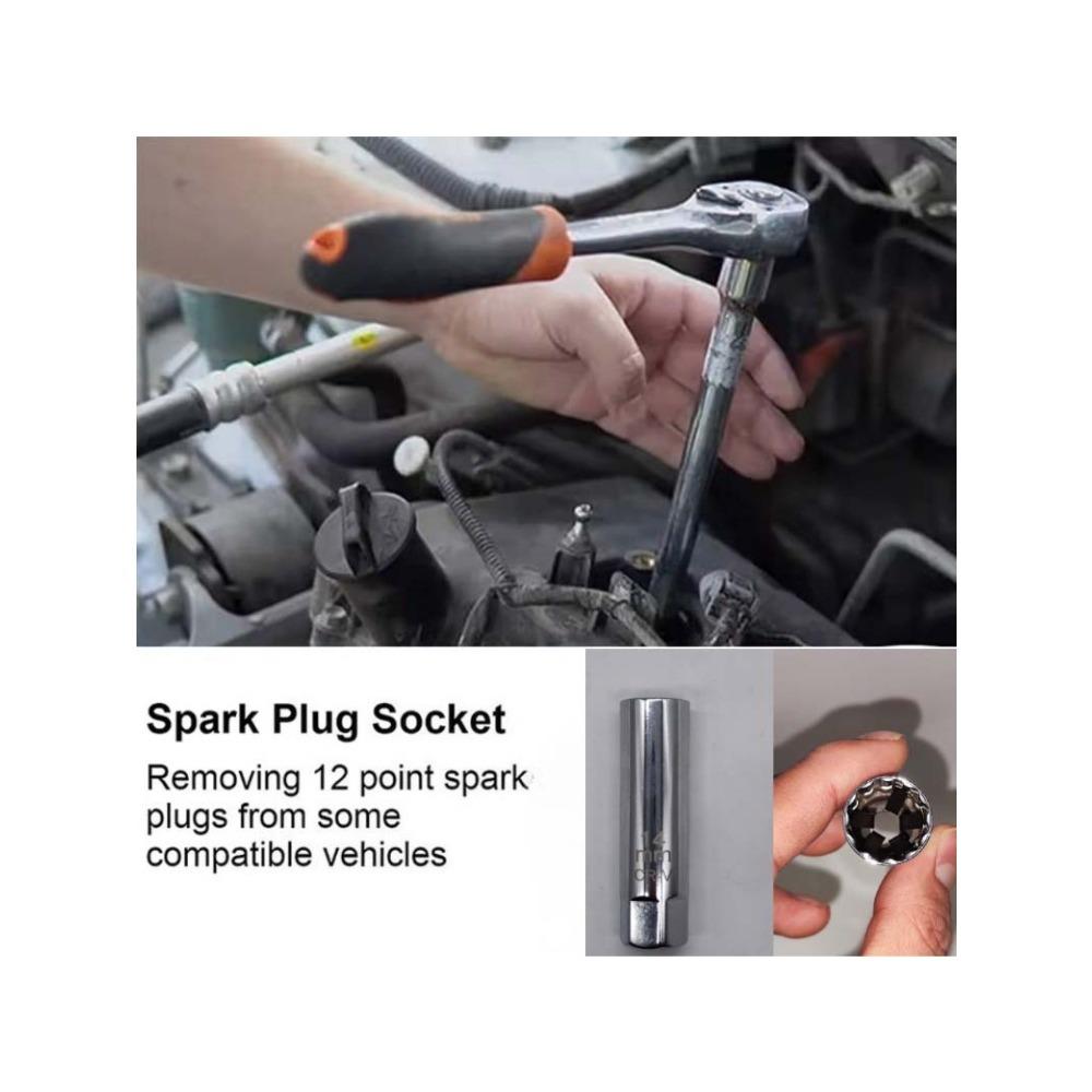 Универсальный свечной ключ с сильным магнитом 12 граней 14мм 16мм разборка свечей зажигания инструмент для автоматического обслуживания