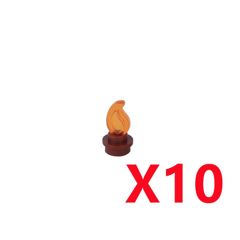 MOC Строительные блоки Костер Пламя Средневековая Бутылка вина Набор аксессуаров Модель подсвечника Мини-кирпич Совместимая игрушка Подарок Сделай сам X019