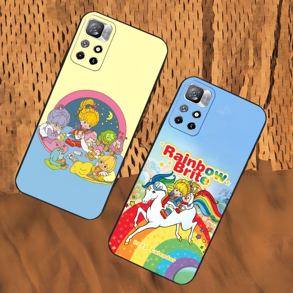 Cartoon R-Rainbow Brite Phone Case for Xiaomi 15 14 13 12 Mi 11 ultra Pro Lite Black Soft Silicone Cover