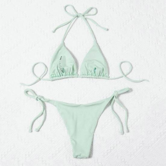 Очаровательный моющийся сексуальный треугольный топ без рукавов, комплект бикини из 2 шт./компл.