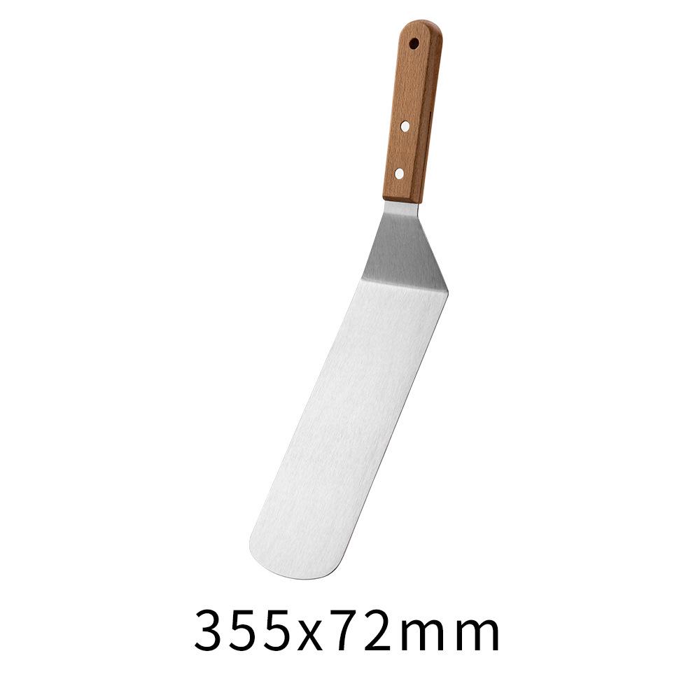 Stainless Steel Teppanyaki Spatula & Scraper Blade for Stir-fry and Jianbing