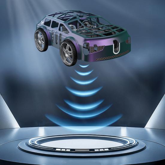 Мини-радиоуправляемая летающая машина 2-в-1 с управлением, игрушка-дрон-машина, светодиодные огни, легко летает, пульт