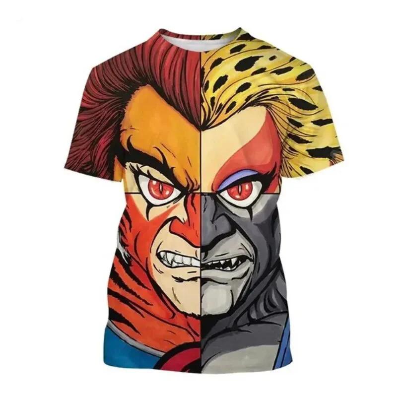 Hot Anime Thundercats 3D Print T-Shirts for Men Summer Fashion Streetwear Short Sleeve T Shirt O-Neck Tees Tops Clothing