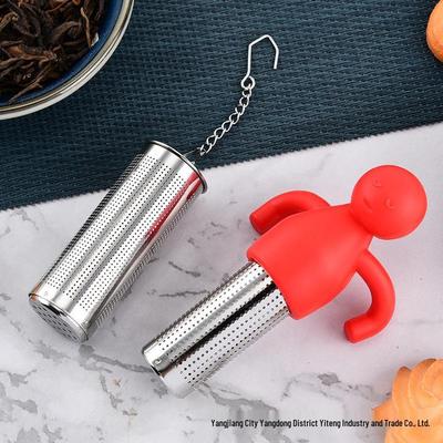 Чайный инфузор из нержавеющей стали 304 - Чайное ситечко и сепаратор в виде маленького красного человечка