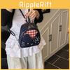 Checkered Mini Cute Cartoon Pattern Backpack Girl For