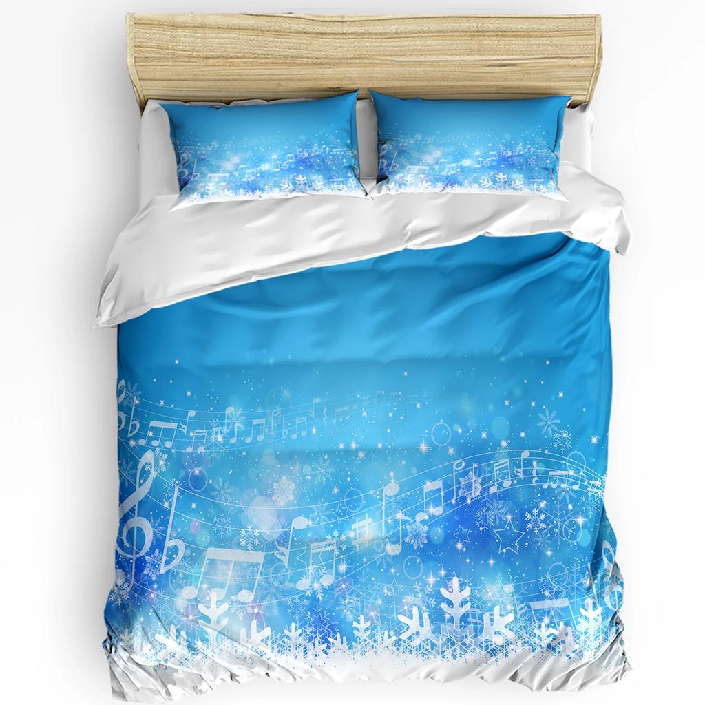 Рождество Зима Снежинка Арбор Лось Пододеяльник Комплект постельного белья Дом Покрывало для одеяла Наволочки Комплект постельного белья для спальни Без простыни