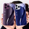 Градиентная Безграничная Энергия Для iPhone 15 14 13 12 11 Pro Max X XS XR 7 8 Plus 2020 22 SE Черный Закаленное Стекло Чехол для Телефона