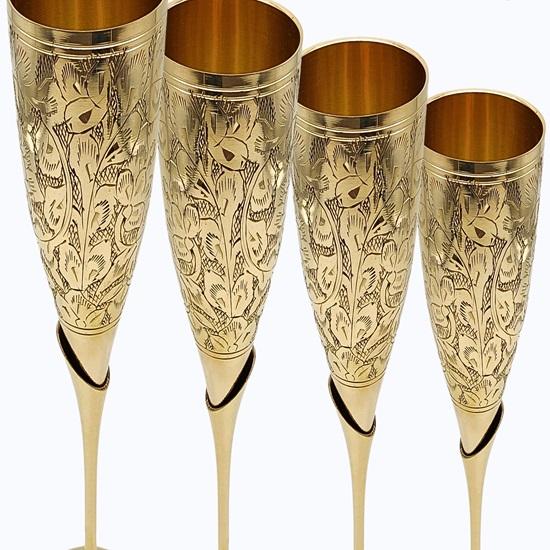 Набор из 2 латунных бокалов для вина, чашка для причастия, золотая чаша ручной работы, выгравированные флейты для шампанского, гравировка на заказ, свадебная церемония, бокал для вина