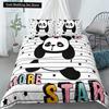 Panda Printed 2/3pcs Bedding Set Bamboo Duvet Cover for Adult Child Bedclothes and Pillowcases Comforter Covers Bed Sets King