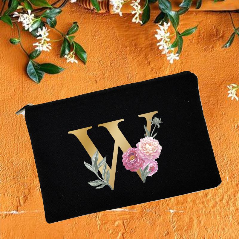 Косметички для подружки невесты с цветочным принтом алфавита, косметичка для свадебной вечеринки, косметичка, необходимые женские сумки-тоут, свадебные подарки