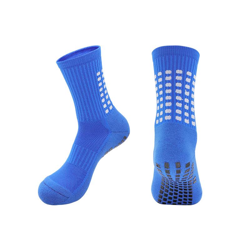 «Взрослые противоскользящие дышащие футбольные носки средней длины для тренировок с махровой подошвой»