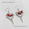 Cross-border Dark Gothic Punk Moth Rivet Heart Cone Thorns Earrings