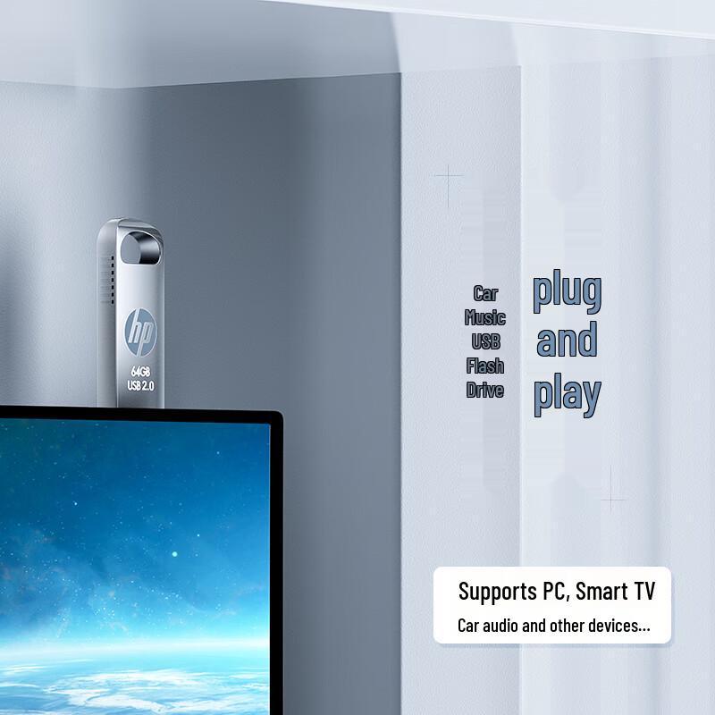 HP Металлический USB-накопитель серии V