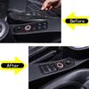 Real Soft Carbon Fiber Car Gear Shift Panel Door Lock Button Switch Frame Trim Sticker For SEAT Leon MK2 Altea 2005-2012