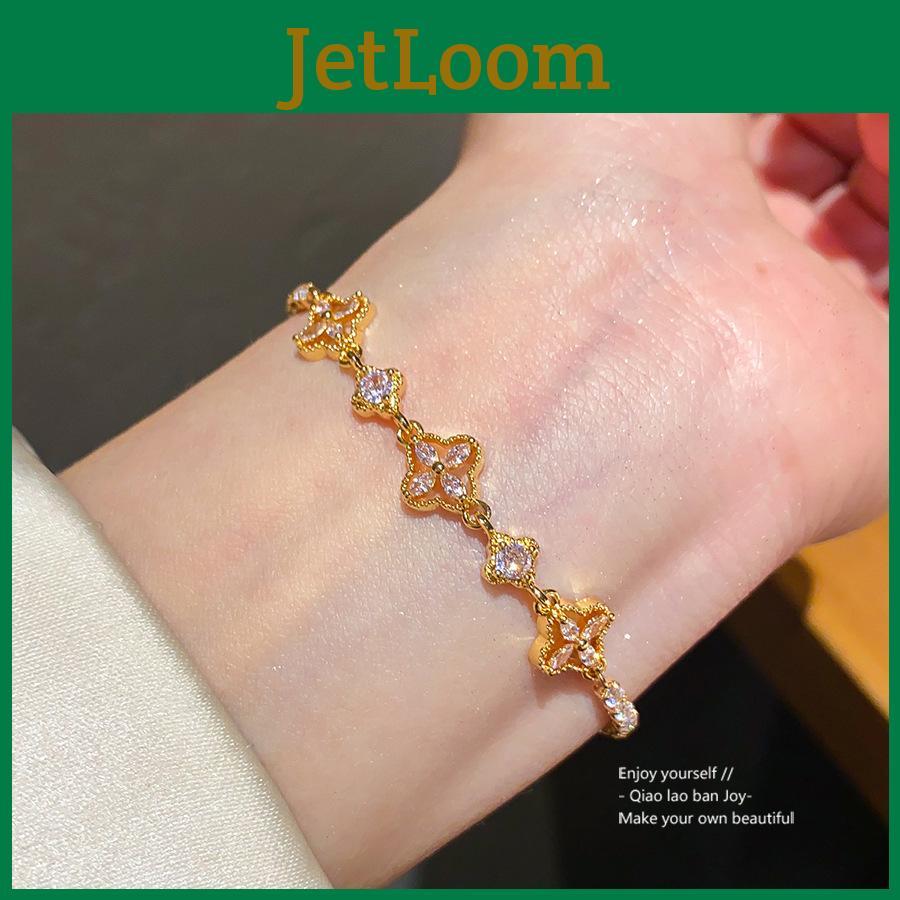 Vintage Flower Design Gold Finish Hand Chain For Women Office Wear Gift Idea