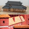 Uxcell Miniature Roof Tiles PVC Model Roof Tiles Mini DIY Tiles Model Building Set Model Building for Dolls House Garden Sand Table Cm Dark Gray 4