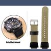 Для Casio нейлоновый ремешок W-735H AE-1200WH SGW-300/400H/500H AQ-S810W AE-1000/1300 MRW-200H Выпуклый 16 18мм Холст Силикон Ремешок для часов