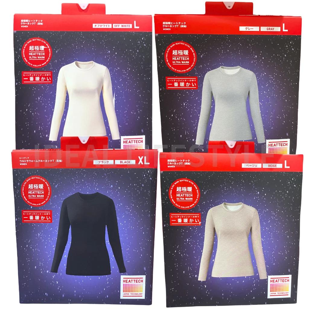 Uniqlo HEATTECH Ultra Warm Crew Neck Long-Sleeve T-Shirt S-3XL Women 481217 NWT