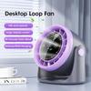 100-Speed USB Rechargeable Desktop/Wall Fan with Digital Display, Turbo Air Circulator for Home/Office Cooling