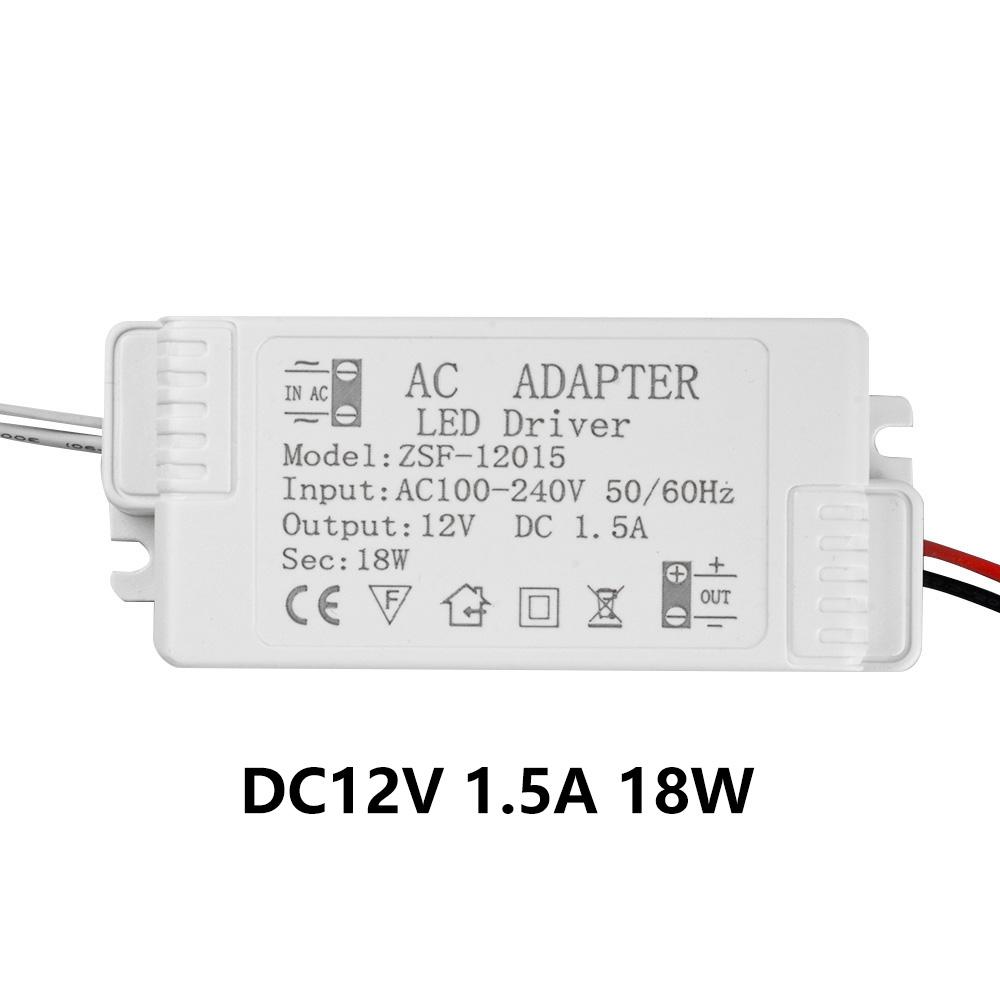 Светодиодный драйвер AC 100-240V в DC 12V, Трансформатор для освещения 6W 12W 18W 24W 36W 48W 60W для ленты, Адаптер питания для ремонта дома