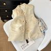 Jacquard Vest Sleeveless Early Spring New Disc Buckle Vest Vest Vest Vest Top
