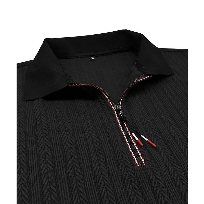 Men's Short Sleeved Knitted T-shirt Top With Round Neck Ribbed Pullover