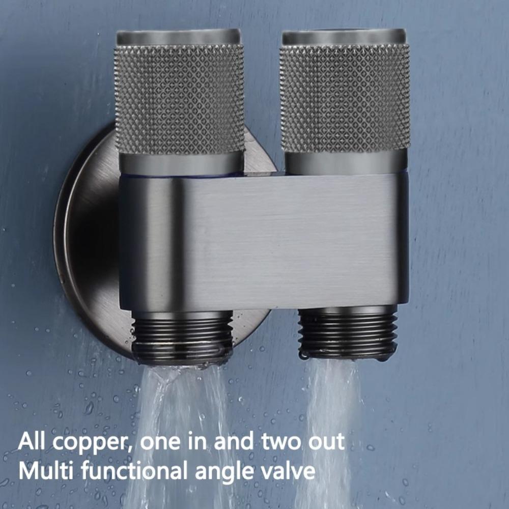 Stainless Steel Material Handheld Bidet Sprayer Double Outlet Bathroom Bidet Set Bathroom Cleaning