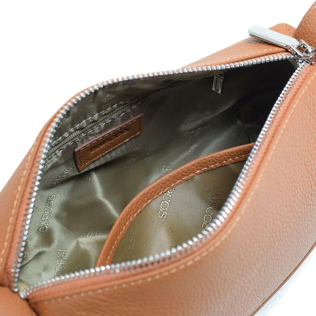 Barcos Cowhide Handbag, Tote Bag, Shoulder Bag, Shrink Leather, 2-Way, Taupe