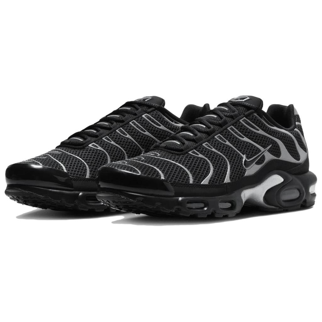 Nike Кроссовки Air Max Plus Premium Черные Светоотражающие Серебристые Повседневная Обувь HQ3029-001
