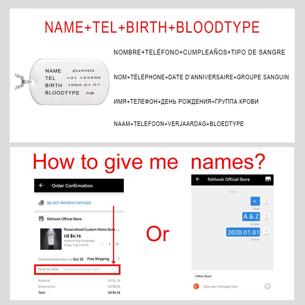 Военный армейский тактический персонализированный брусок США ожерелье с именем солдата цепочка на заказ военный подарок для мужчин отец нержавеющая сталь
