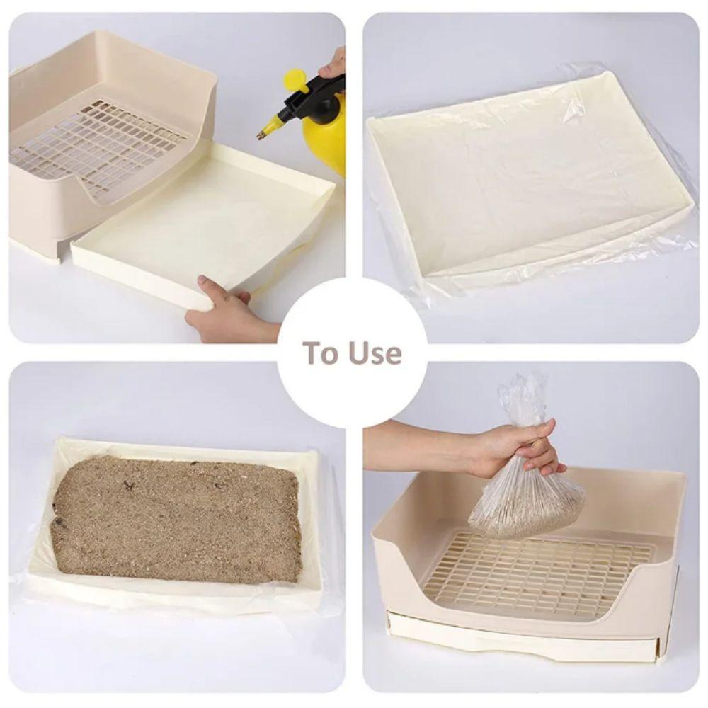 Rectangular Bunny Toilet Large Space Rabbit Corner Toilet Box For Small Animal