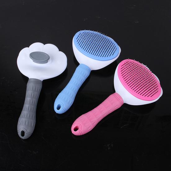 Pet Grooming Comb Remove Tangled Hair Shedding Tool Self Cleaning Brush Cat Body Massage