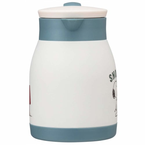 Skater Thermal/Cold Vacuum Dual Structure Stainless Steel Tabletop Pot Wide Mouth Pitcher Thermos 600ml Snoopy Peanuts VSP6
