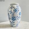 Blue and White Porcelain Vase Creative Vintage Plant Pots Table Decoration Flowers Arrangement Floral Vases Room Aesthetic Decor