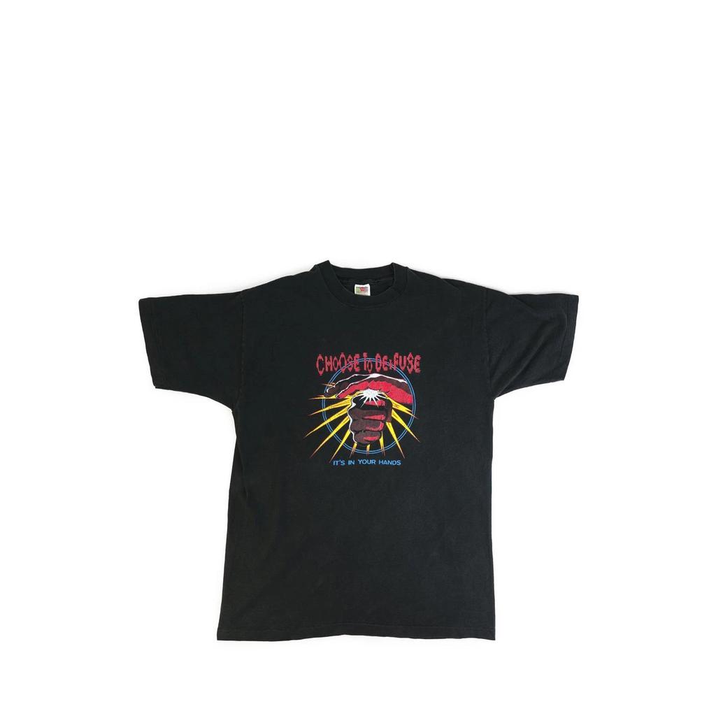 Vintage 1990's Choose To Defuse Gun Tee Shirt