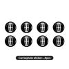8pcs Car Door Lock Keyhole Sticker Decoration Anti-blocking Cover For Lincoln Aviator Navigator Continental Nautilus Corsair UU222