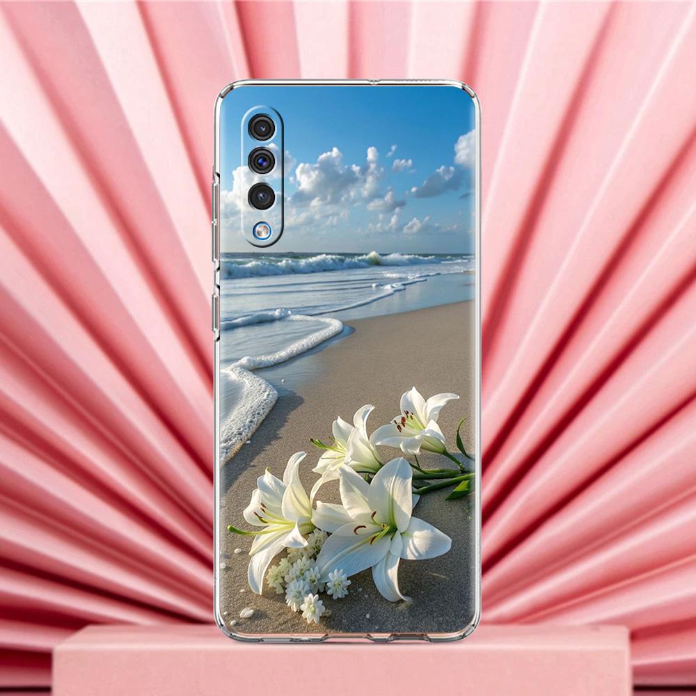 Чехол для Samsung A56 A36 A26 A24 A16 A14 A12 A32 A50 A70 A22 A40 A34 A54 A42 A52 5G A04s A06 Обложка Реалистичный Принт Цветка Лилии