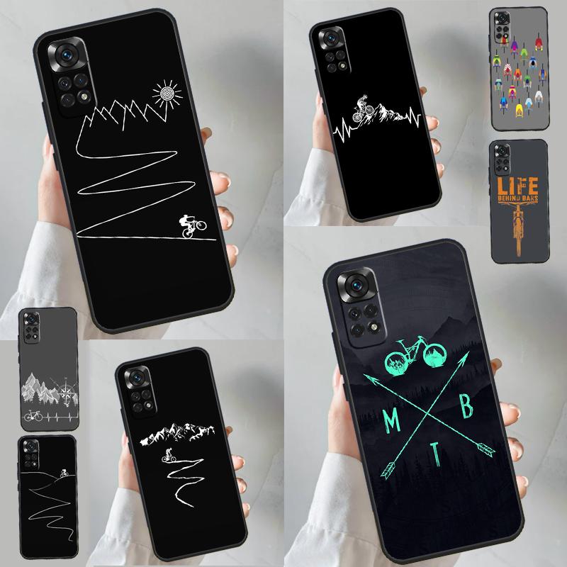 MTB Mountain Bike Cycling Bicycle Case For Xiaomi Redmi 12 12C 13C 10C 9C Redmi Note 13 12 9 10 11 Pro 9S 10S 11S 12S Cover