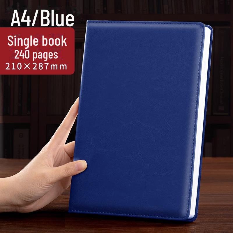 Супер толстый кожаный деловой блокнот с простым логотипом