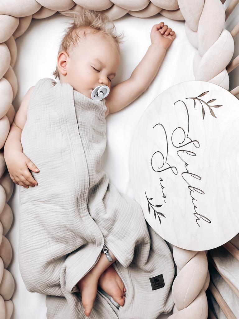 Спальный мешок из двухстороннего муслина S (4-24 месяца) Роза