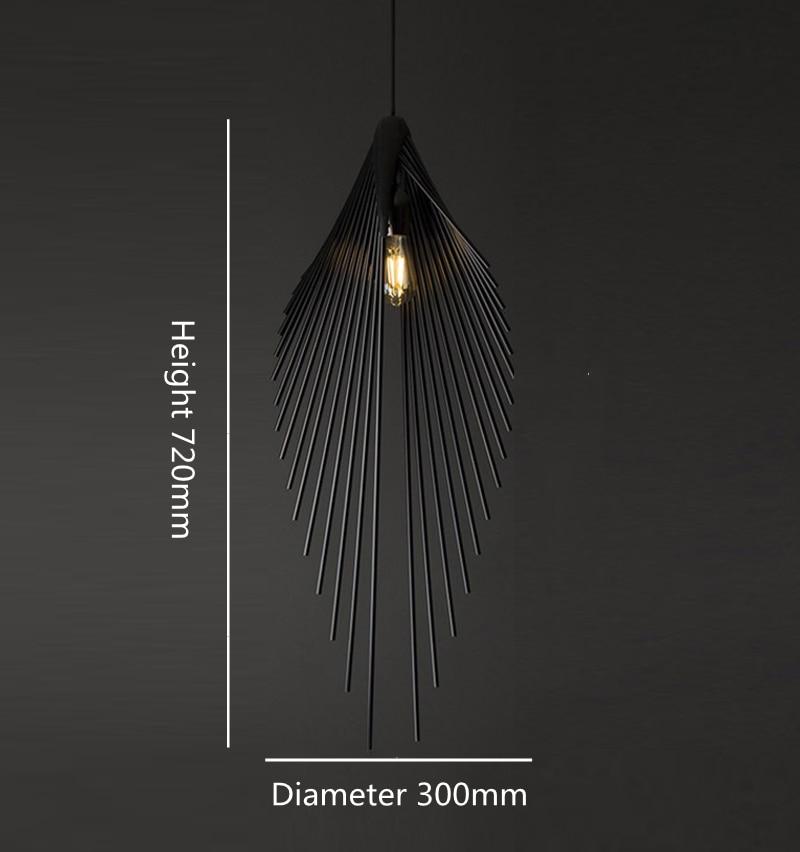 Декоративная люстра в стиле ретро, мягкая декоративная модель для комнаты, кованое железо, крыло птицы, подвесной провод, настенная лампа для спальни