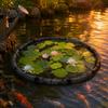 Floating Hydroponic Planter Plant Protector, Fine Mesh Fish Barrier, Pond Ecosystem Maintenance Protector Net, Guard Netting for Aquatic Plants Basket
