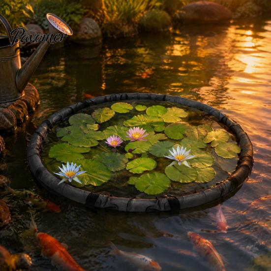 Floating Hydroponic Planter Plant Protector, Fine Mesh Fish Barrier, Pond Ecosystem Maintenance Protector Net, Guard Netting for Aquatic Plants Basket