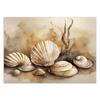Wallpaper nautical seashells acrylic