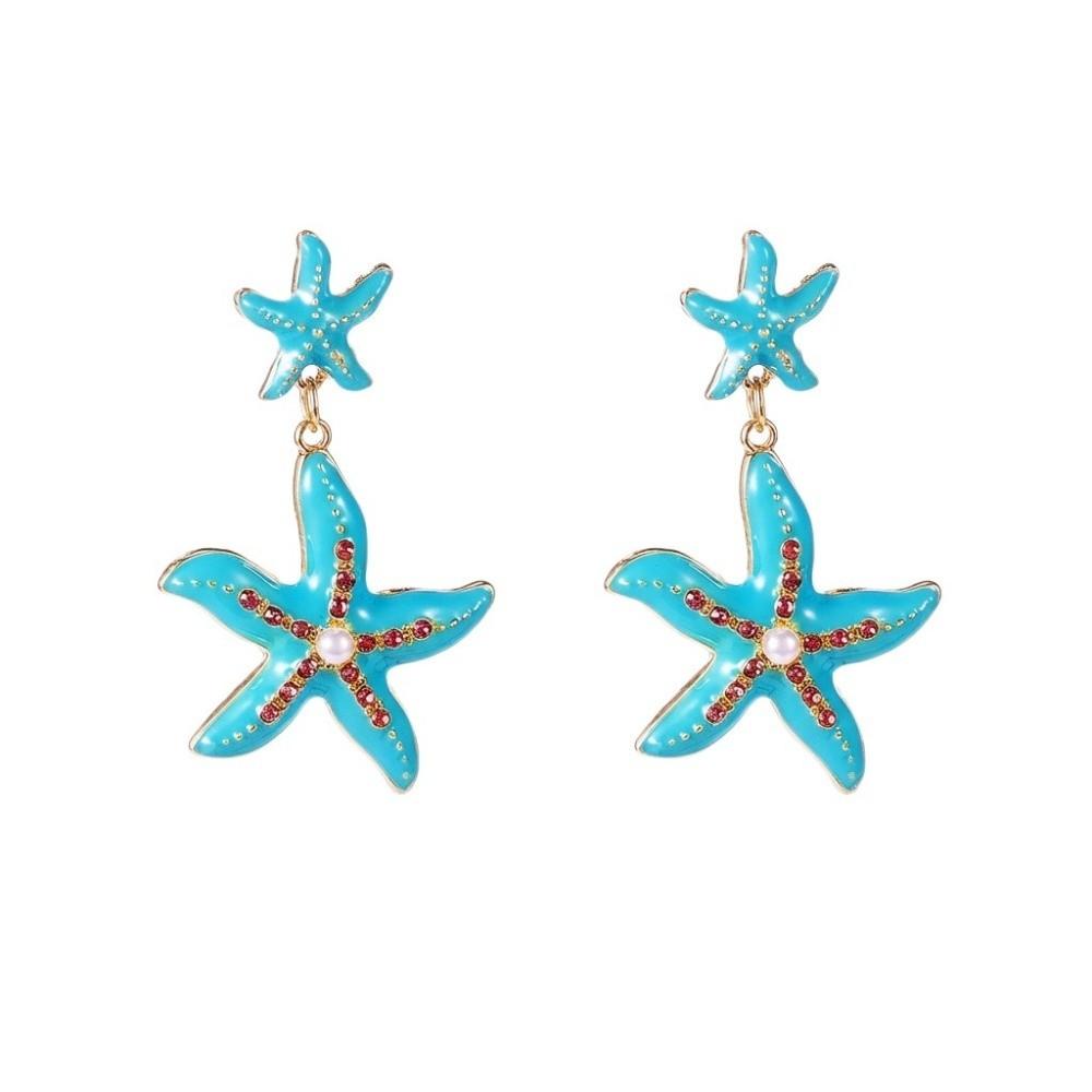 Drop Style Starfish Dangle Earrings Elegant Pendant Earrings Fashion Earrings  Women Wear