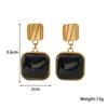 Retro Black Red Geometry Square Metal Drop Earrings for Women Bijoux Wedding Party Brincos Jewelry Gift Girl Earring