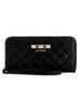 IDRA SLG Large Zip Around Black Wallet,