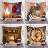 Home Decor Christmas Tapestry Christmas Gift Printed Polyester Tapestry Wall Hanging Wall Decor Backdrop Tapisserie De Noël