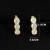 925 Silver Opal Ring Earrings Jewelry Set Natural Gems Fine Jewelry Heart Shape Design 18k Gold Yellow Plating Jewelry for Women